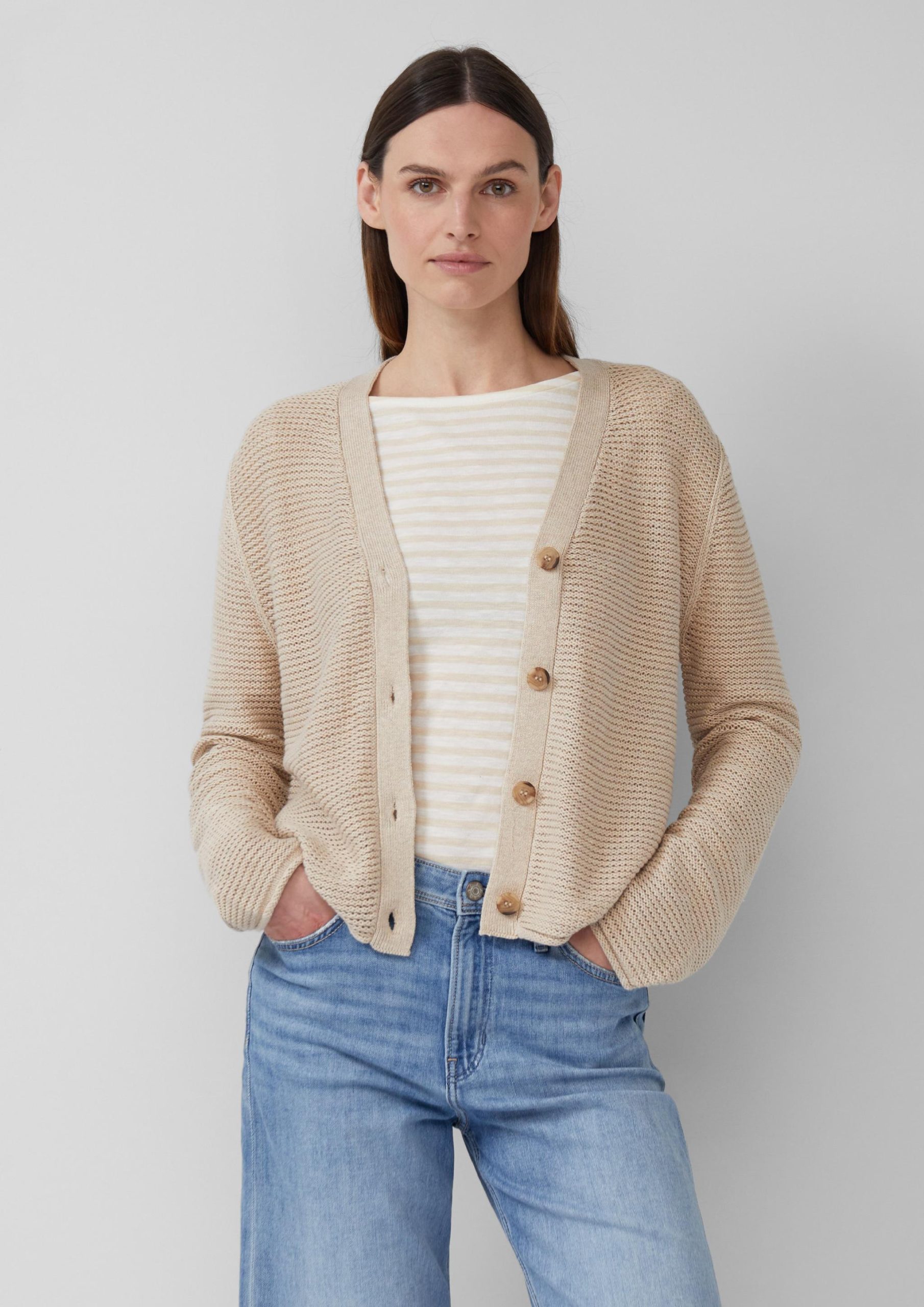 beige-vest-dames-213drh-1.jpg beige vest dames - Afbeelding 1