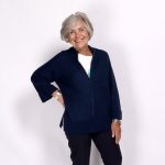 blauw vest dames