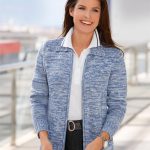 blauw vest dames