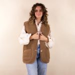 bruin vest dames