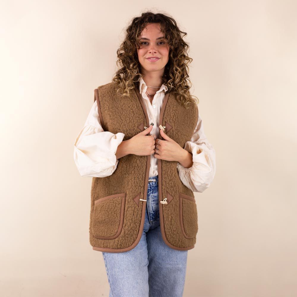 bruin-vest-dames-388jgd-1.jpg bruin vest dames - Afbeelding 1