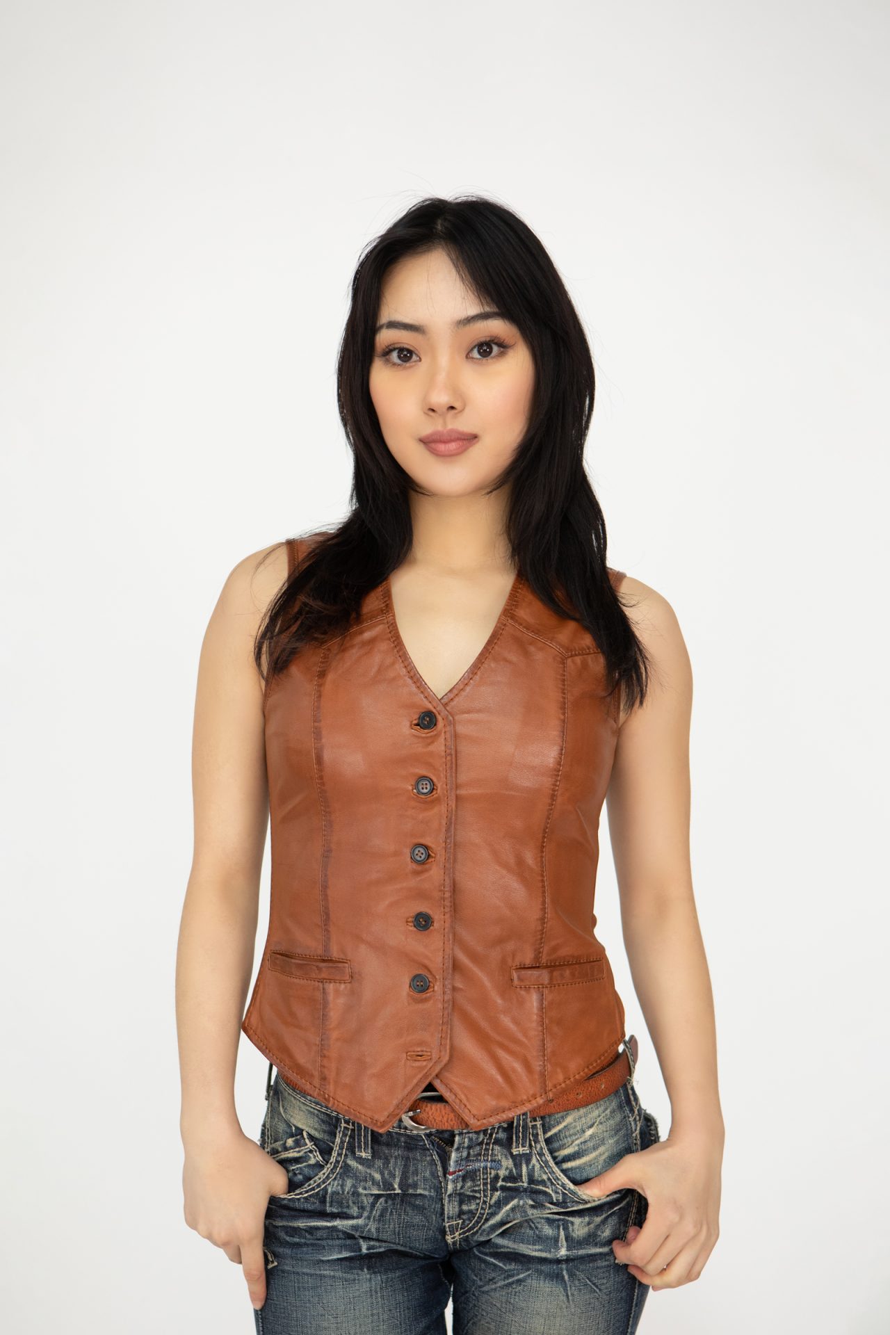 bruin-vest-dames-623hzu-1.jpg bruin vest dames - Afbeelding 1