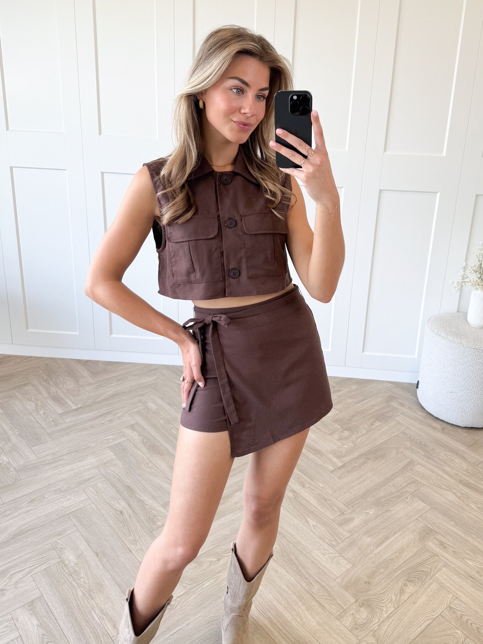 gilet-bruin-460zsl-1.jpg gilet bruin - Afbeelding 1