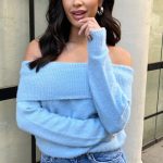 off shoulder trui