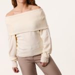 off shoulder trui