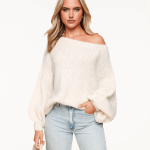 off shoulder trui