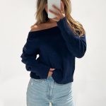 off shoulder trui
