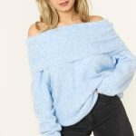 off shoulder trui