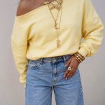 off shoulder trui