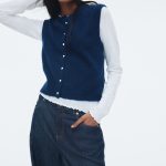 vest donkerblauw dames