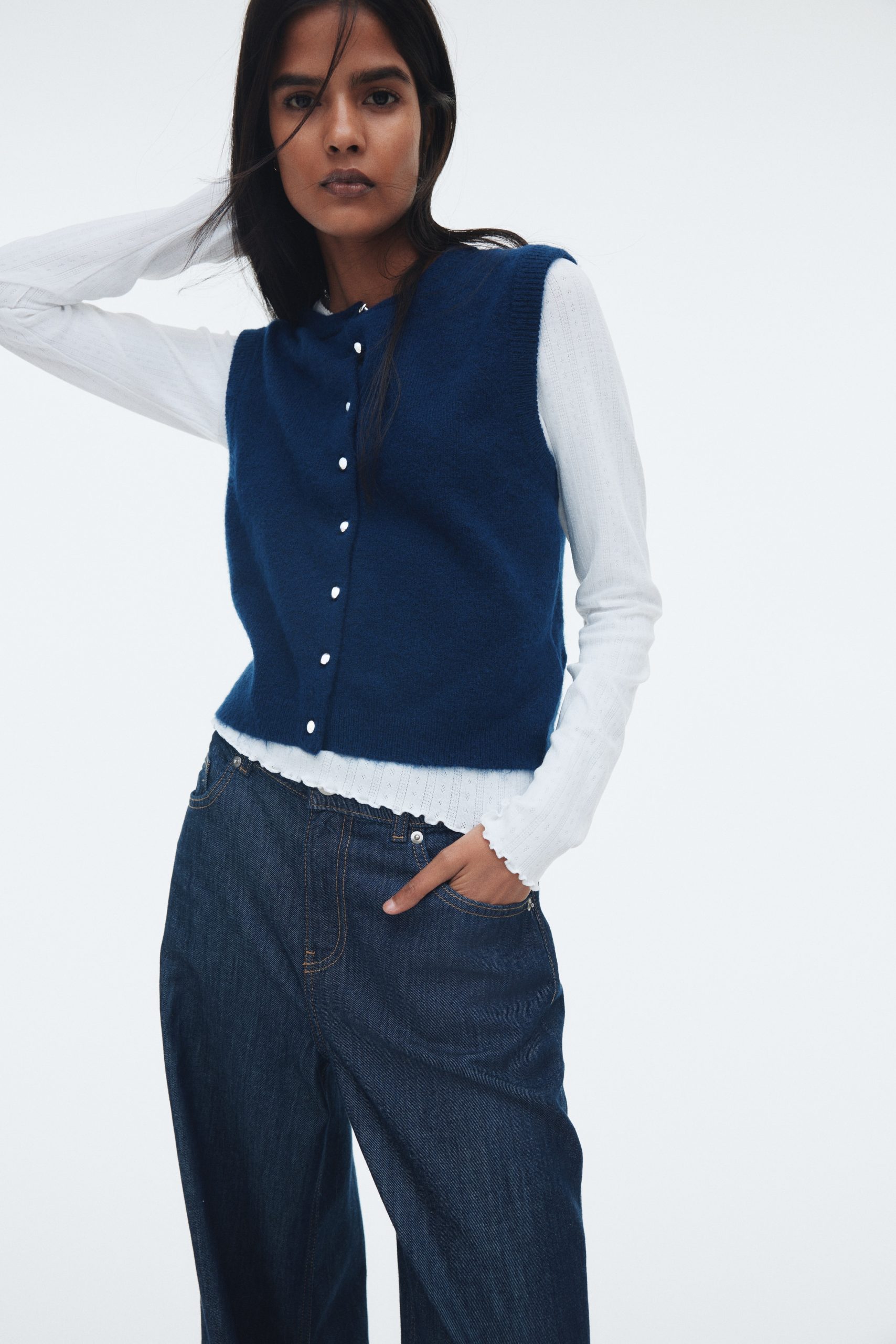 vest-donkerblauw-dames-321shd-1.jpg vest donkerblauw dames - Afbeelding 1