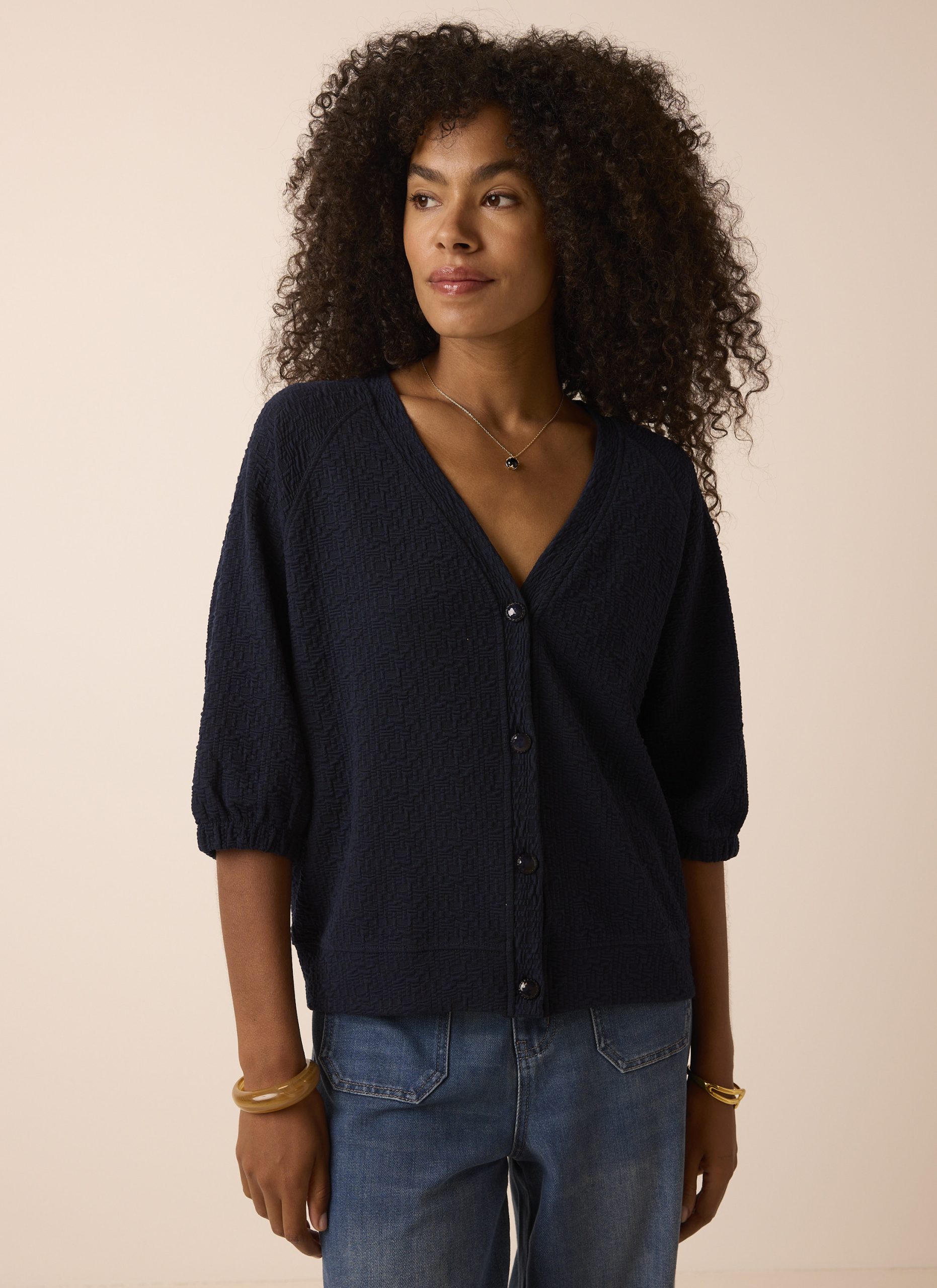vest-donkerblauw-dames-891awl-1.jpg vest donkerblauw dames - Afbeelding 1