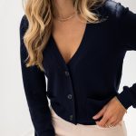 vest donkerblauw dames