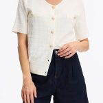 wit dames vest