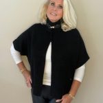 zwart dames vest